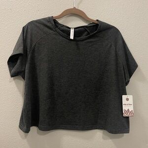 Ebb & Flow Short-Sleeve Athleisure Crop Top